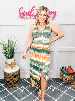 Weekend Getaway Tie Dye Maxi Wrap Dress