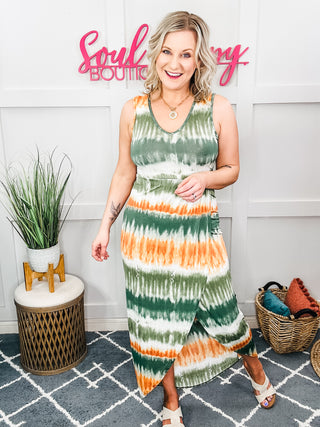 Weekend Getaway Tie Dye Maxi Wrap Dress