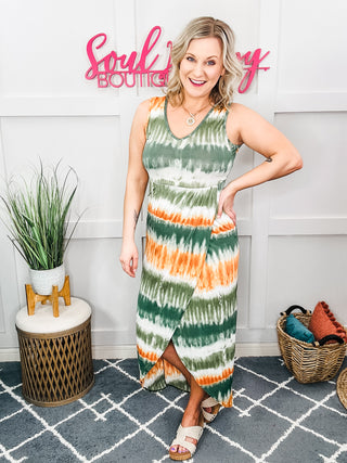 Weekend Getaway Tie Dye Maxi Wrap Dress