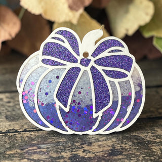 MADE TO ORDER Purple Sparkle Pumpkin Freshie