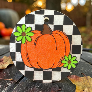 MADE TO ORDER Checkered Pumpkin Freshie