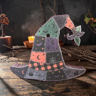 MADE TO ORDER Patchwork Witch Hat Freshie