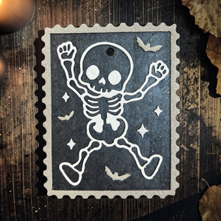 MADE TO ORDER Skelly Stamp Freshie