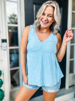 Never Second Best V-Neck Blouse in Mint