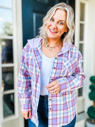 Soul Happy Plaid Hooded Flannel