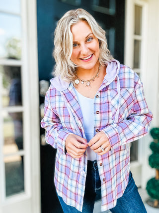 Soul Happy Plaid Hooded Flannel