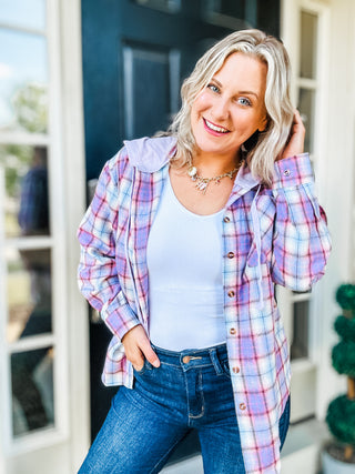 Soul Happy Plaid Hooded Flannel