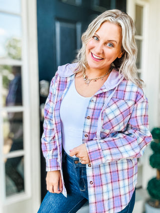 Soul Happy Plaid Hooded Flannel