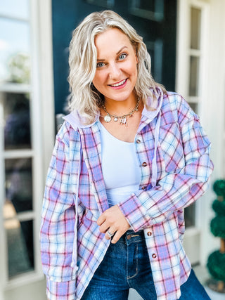 Soul Happy Plaid Hooded Flannel