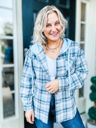 Soul Happy Plaid Hooded Flannel