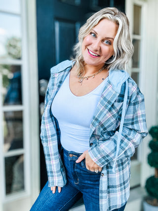 Soul Happy Plaid Hooded Flannel