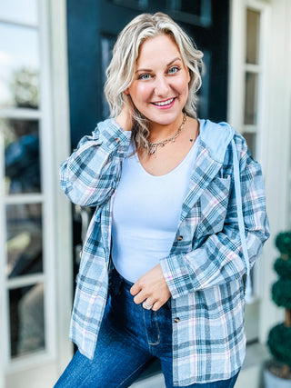 Soul Happy Plaid Hooded Flannel