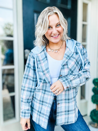 Soul Happy Plaid Hooded Flannel