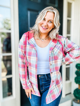 Soul Happy Plaid Hooded Flannel