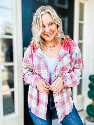 Soul Happy Plaid Hooded Flannel