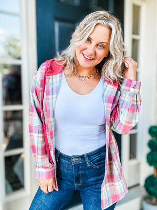 Soul Happy Plaid Hooded Flannel