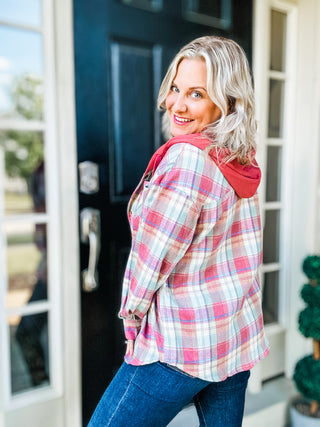 Soul Happy Plaid Hooded Flannel