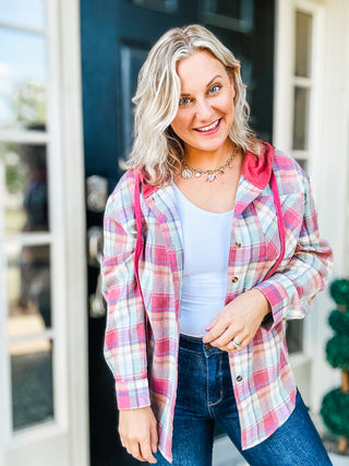 Soul Happy Plaid Hooded Flannel