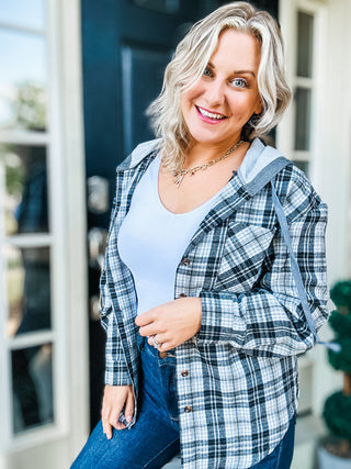 Soul Happy Plaid Hooded Flannel