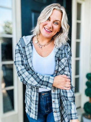 Soul Happy Plaid Hooded Flannel