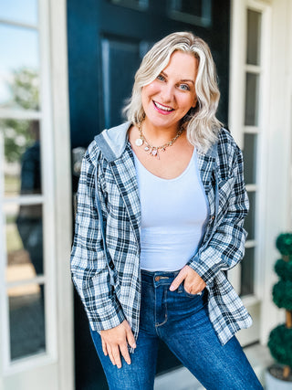 Soul Happy Plaid Hooded Flannel