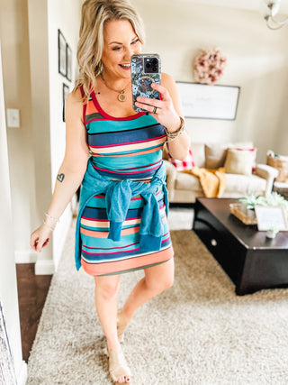 Summer Lovin' Striped Tank Dress