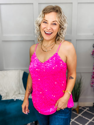 Let’s Go Party Sequin V-Neck Cami