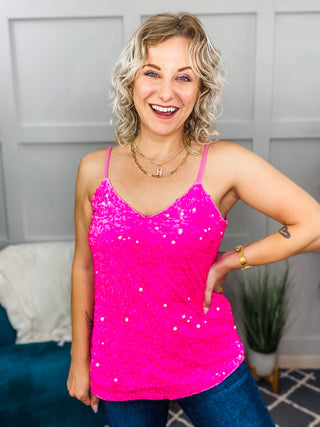 Let’s Go Party Sequin V-Neck Cami