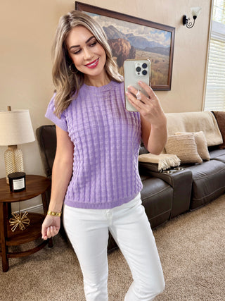IN STOCK Kelly Knitted Top - Lavender