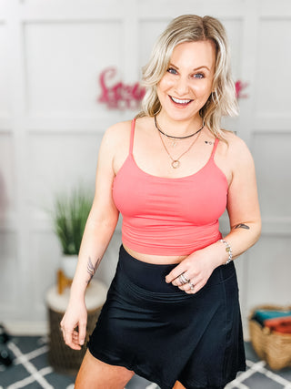 Hot Yoga Tank in Coral Rose