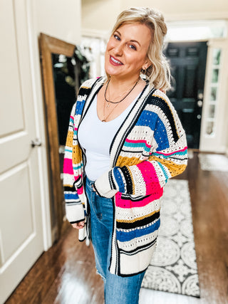 Felt Cute Striped Cardigan