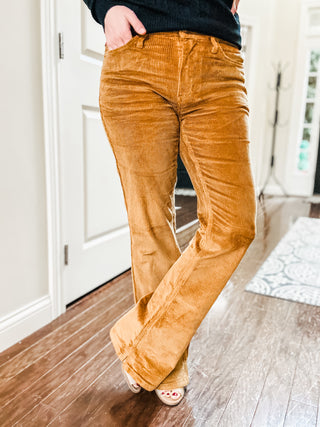 Judy Blue Bootcut Corduroy Pants in Camel