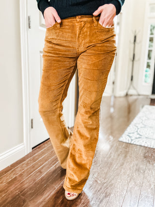 Judy Blue Bootcut Corduroy Pants in Camel