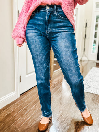 Judy Blue Phillipa High Rise Release Hem Slim Jeans