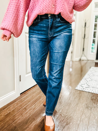 Judy Blue Phillipa High Rise Release Hem Slim Jeans