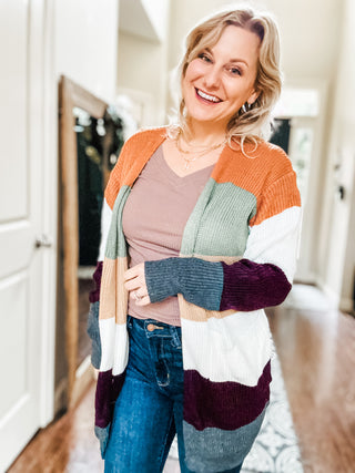 Put Together Plum & Olive Cardigan II