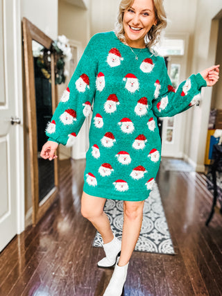 Santa Baby Holiday Sweater Dress