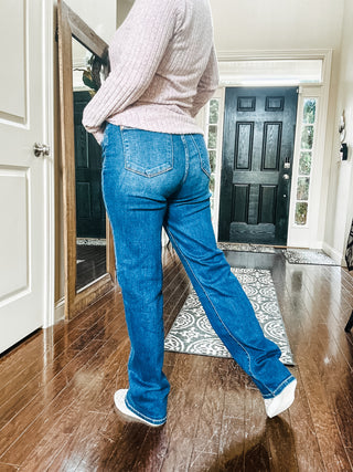 Judy Blue High Rise Button Fly Straight Jeans