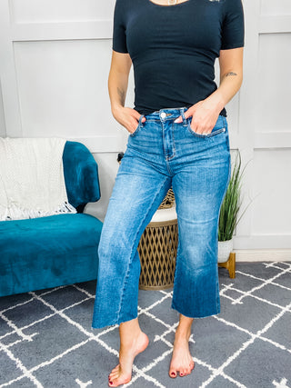 Hayes High Rise Wide Leg Crop Jeans