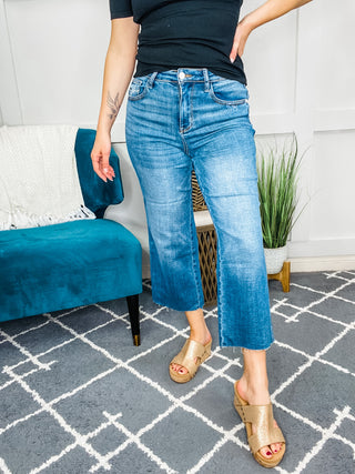 Hayes High Rise Wide Leg Crop Jeans