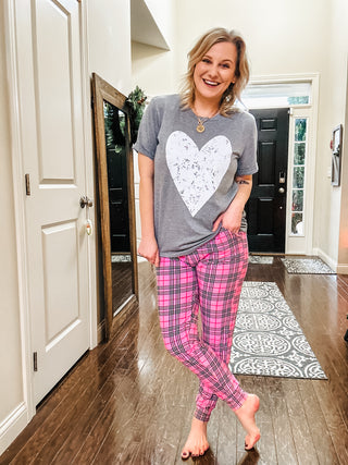 Your New Favorite Joggers in Pink Plaid