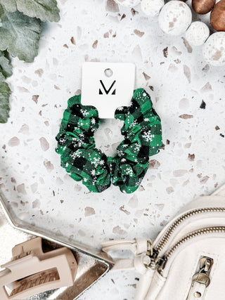 IN STOCK Plaid Snowflake Scrunchie FINAL SALE
