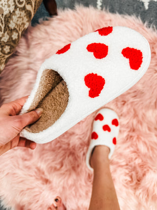 Soul Much Love Plush Heart Slippers