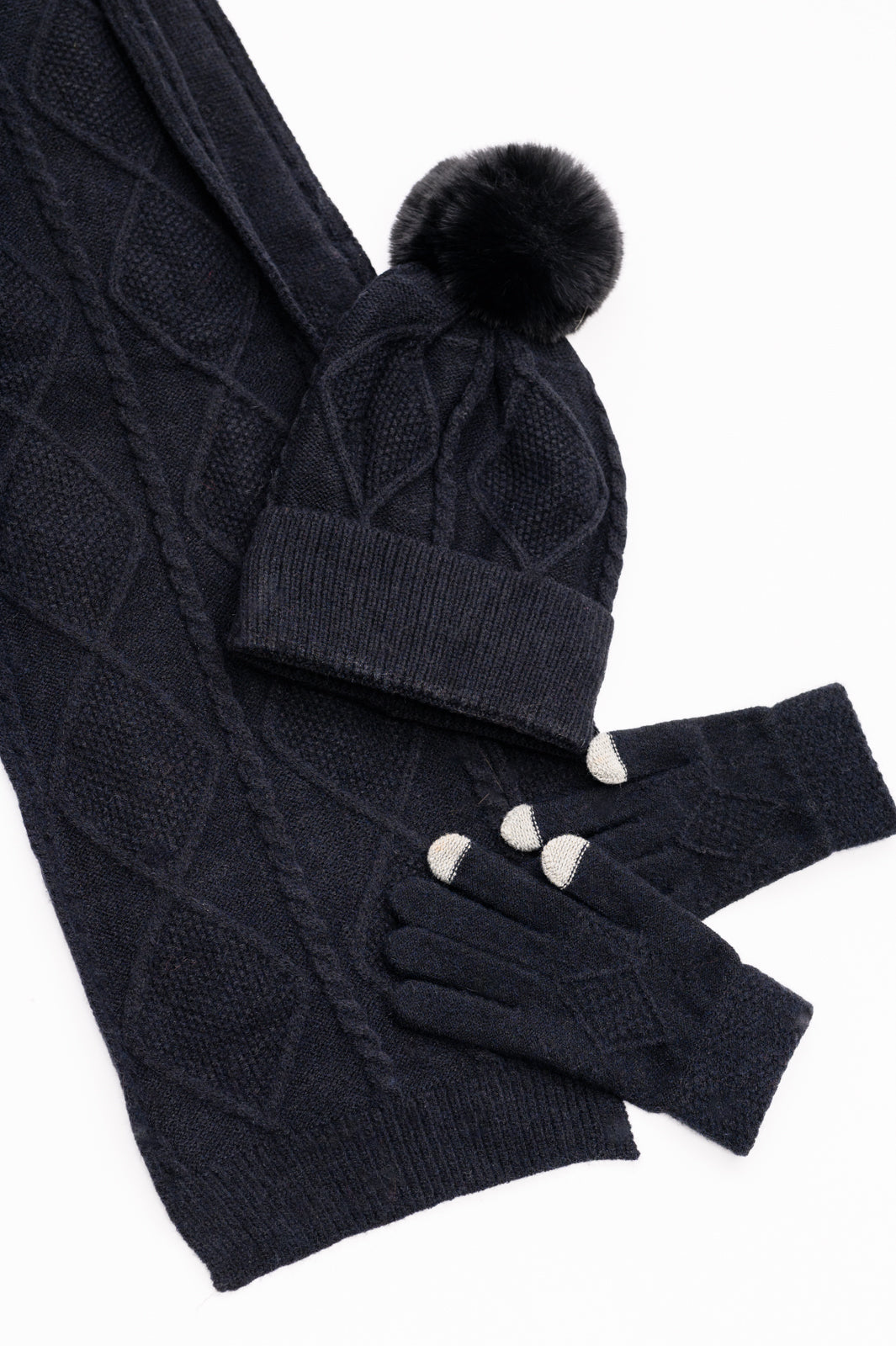 Jane Frost Beanie, Glove, and Scarf Set In Black – Soul Happy Shop