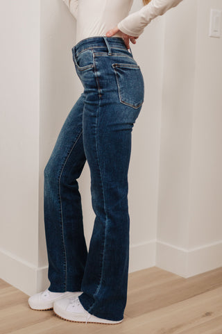 Judy Blue Squad Goals Raw Hem Bootcut Jeans