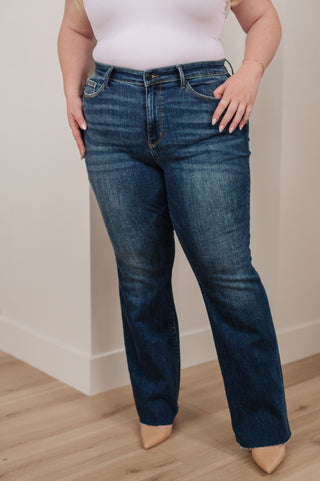 Judy Blue Squad Goals Raw Hem Bootcut Jeans