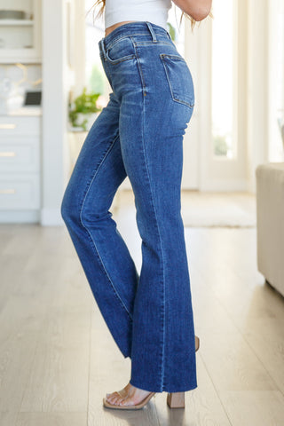 Judy Blue Squad Goals Raw Hem Bootcut Jeans