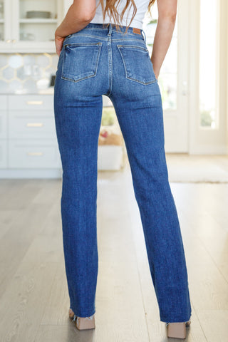 Judy Blue Squad Goals Raw Hem Bootcut Jeans