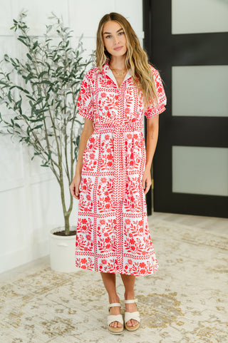 La Femme Hour Collared Button Down Dress