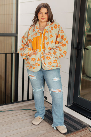 Love It Don't Leave It Floral Fleece Jacket II